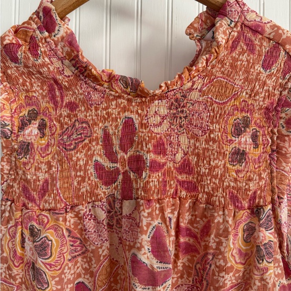 Nanette Lepore Orange Floral Blouse Size Large - Picture 2 of 6